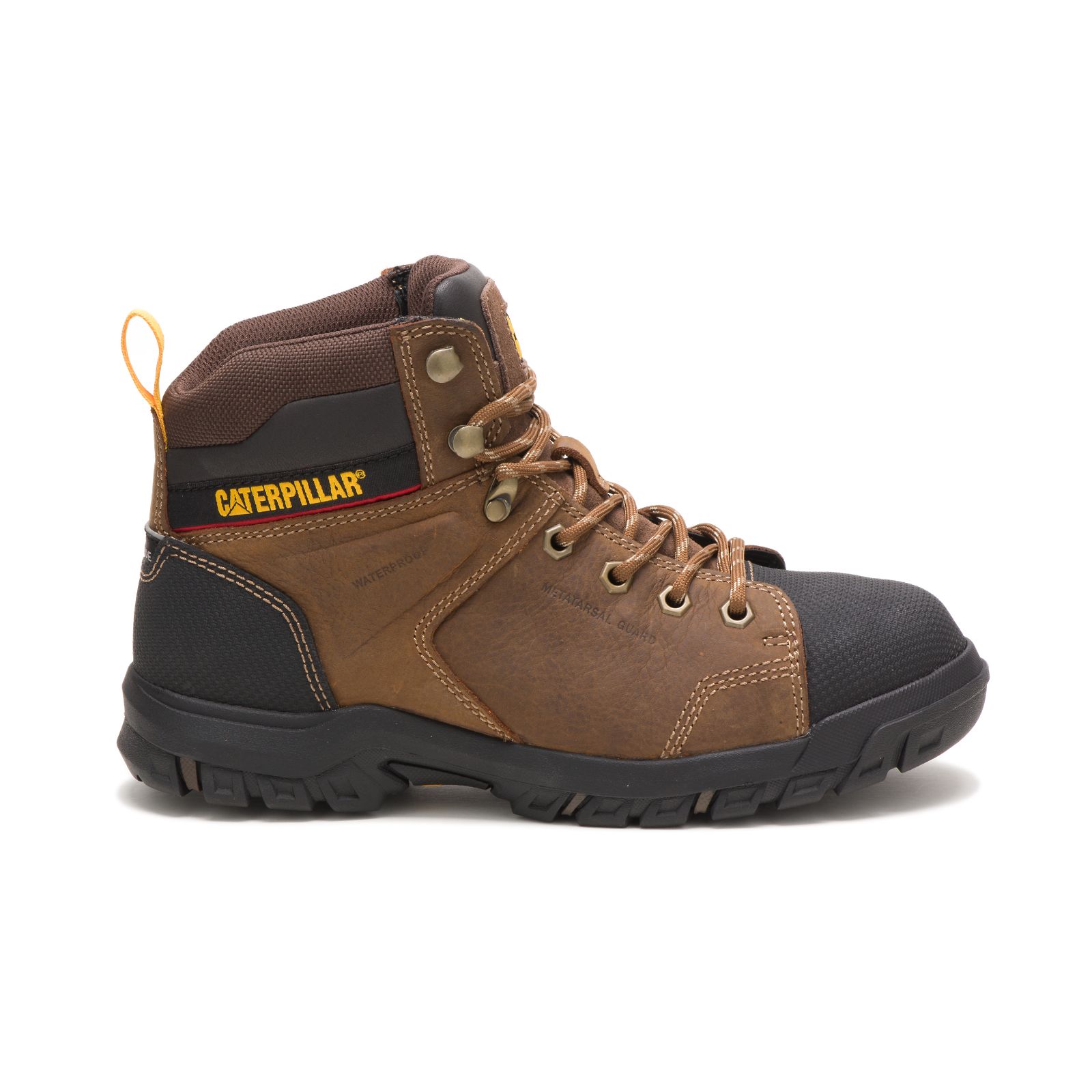 Caterpillar Women's Wellspring Waterproof Metatarsal Guard Steel Toe Work Boots Brown CAT-96845